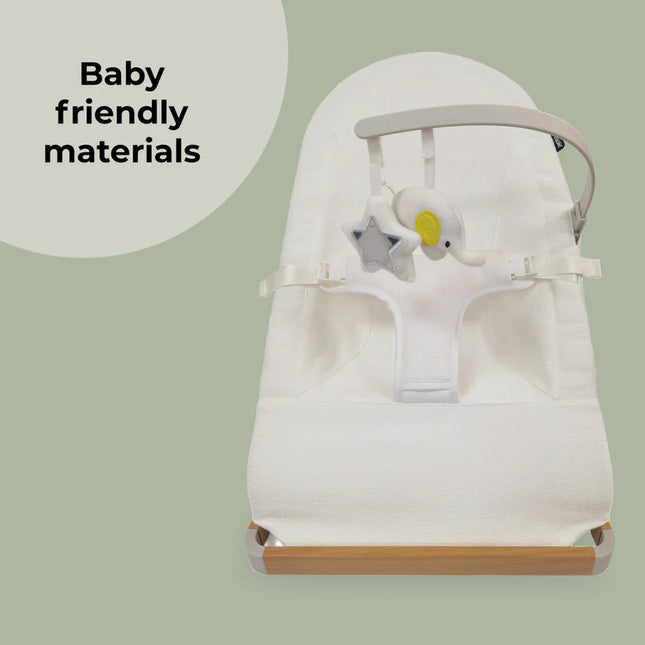 Baby Bouncer with Toy Bar - Cream