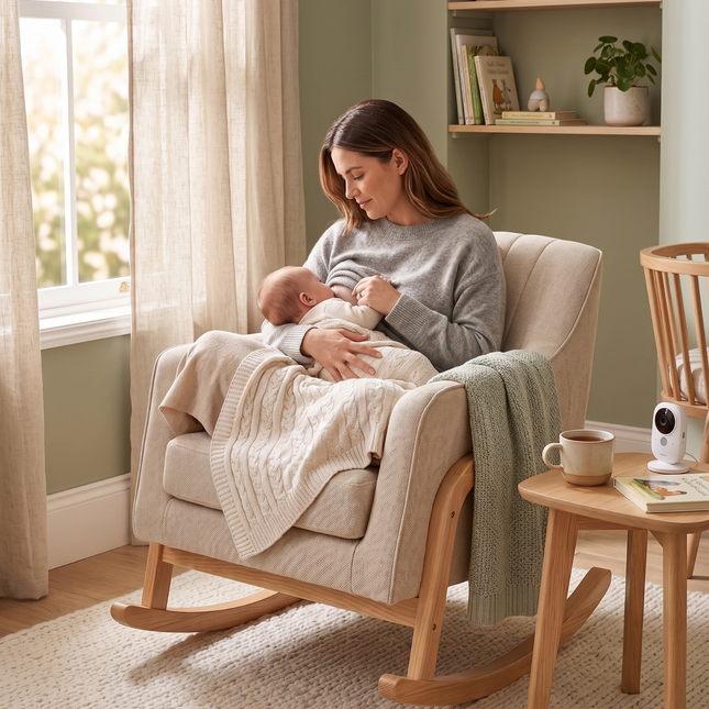 Bristam Nursing Chair - Natural & Oak