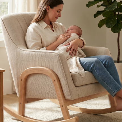 Bristam Nursing Chair - Natural & Oak