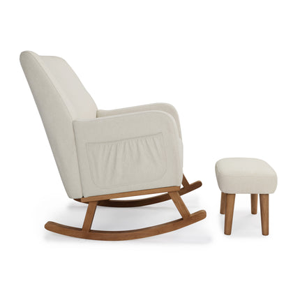 Callie Nursing Chair with Stool - Ivory