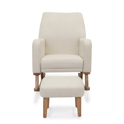 Callie Nursing Chair with Stool - Ivory