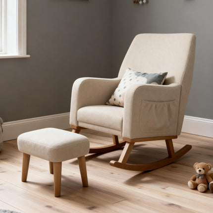 Callie Nursing Chair with Stool - Oatmeal