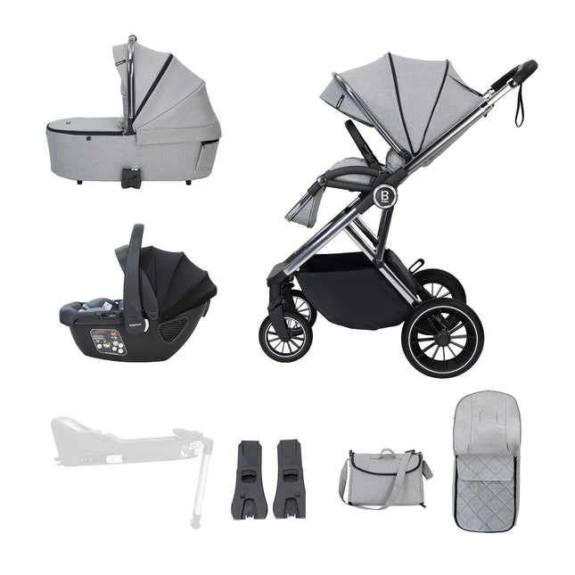 Chia Travel System with Coco Car Seat - Pearl Grey