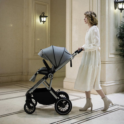 Chia Travel System with Coco Car Seat + Base - Pearl Grey