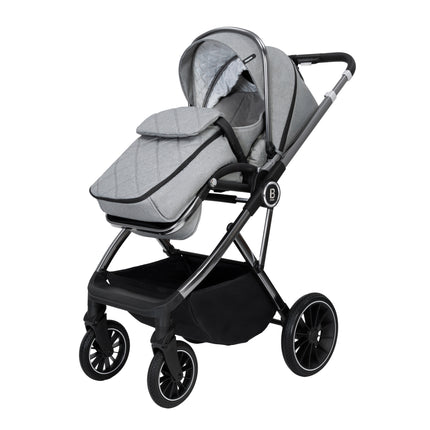 Chia Travel System with Pecan Car Seat - Pearl Grey