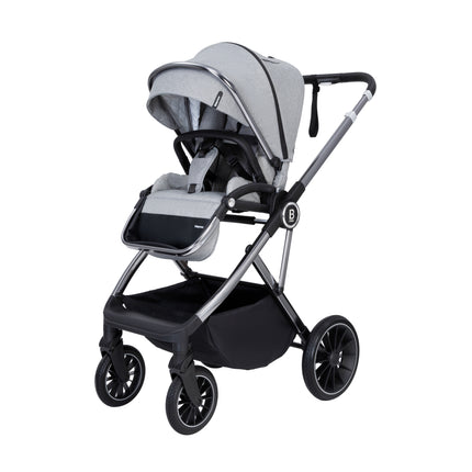 Chia Travel System with Pecan Car Seat + Base - Pearl Grey