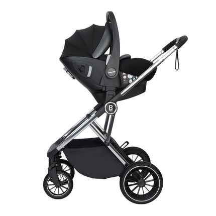 Chia Travel System with Pecan Car Seat + Base - Pearl Grey