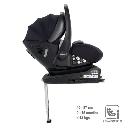 Chia Travel System with Pecan Car Seat + Base - Pearl Grey