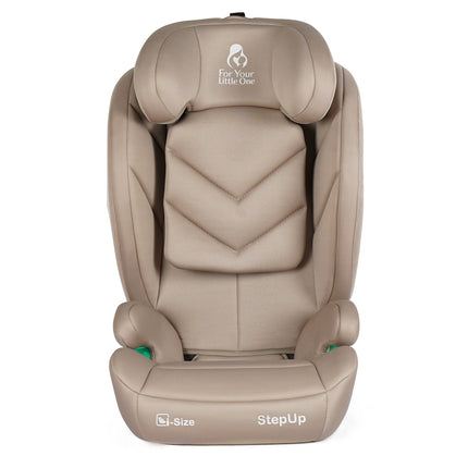 For Your Little One Stepup I-Size Isofix 2/3 Car Seat Booster Seat - Latte Beige (4-12 Years)