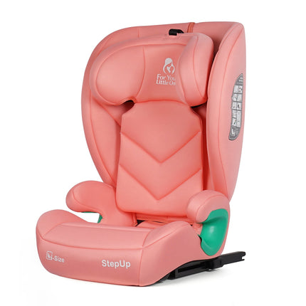 For Your Little One Stepup I-Size Isofix 2/3 Car Seat Booster Seat - Blush Rose (4-12 Years)
