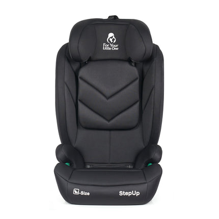 For Your Little One Stepup I-Size Isofix 2/3 Car Seat Booster Seat - Midnight Black (4-12 Years)