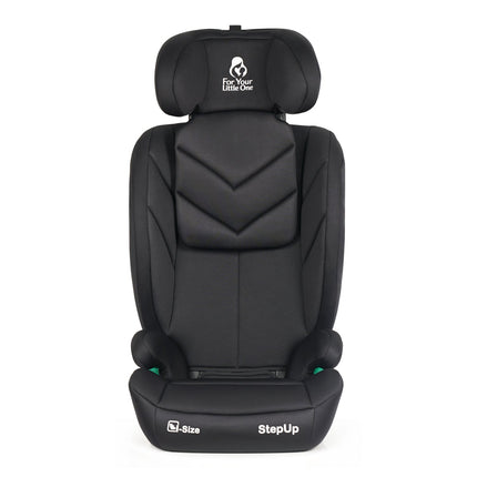 For Your Little One Stepup I-Size Isofix 2/3 Car Seat Booster Seat - Midnight Black (4-12 Years)
