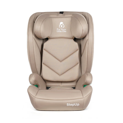 For Your Little One Stepup I-Size Belted 2/3 Car Seat Booster Seat - Latte Beige (4-12 Years)