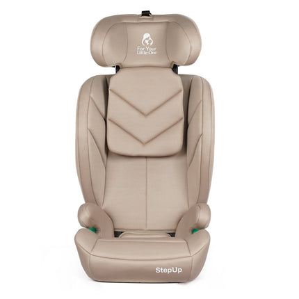 For Your Little One Stepup I-Size Belted 2/3 Car Seat Booster Seat - Latte Beige (4-12 Years)