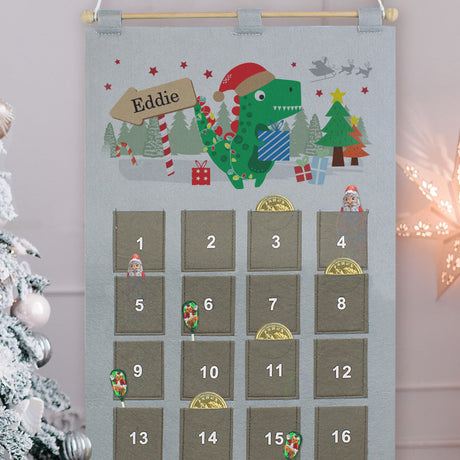 Dinosaur Pocket Advent Calendar - Personalised