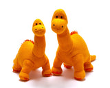 Diplodocus Dinosaur Soft Toy Large - Knitted Organic Cotton - Large - Orange