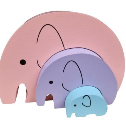 Elephant Stacking Toy - Pastel