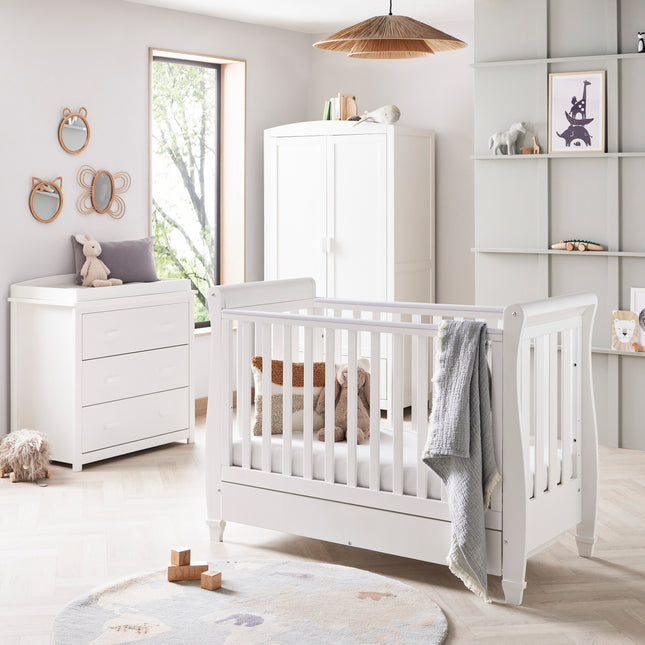 Eva 3 Piece Nursery Room Set - White