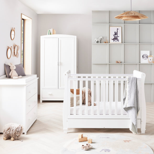 Eva 3 Piece Nursery Room Set - White