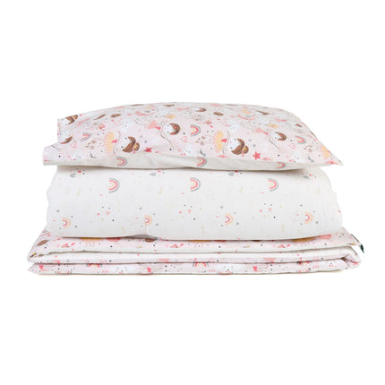 FORREST 3 Piece Reversible Cot Bed Set – Organic Cotton Baby Bedding - Fairy