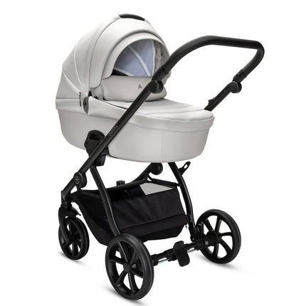 Noordi Fjordi V2 Leather - 2in1 Pushchair with ThermoCot™ Carrycot- Cloud