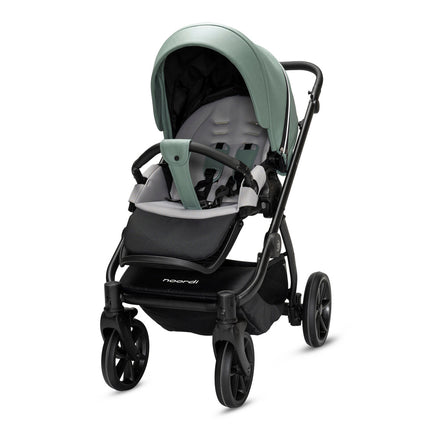 Noordi Fjordi V2 Leather - 2in1 Pushchair with ThermoCot™ Carrycot- Sage