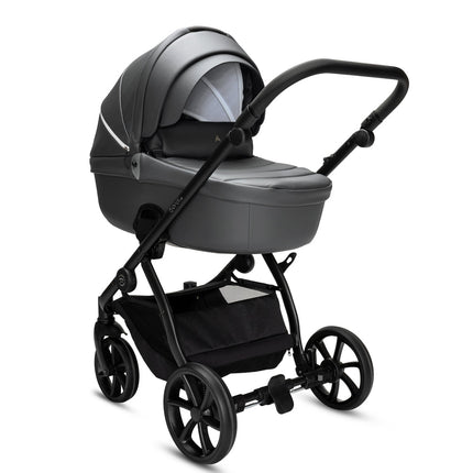Noordi Fjordi V2 Leather - 2in1 Pushchair with ThermoCot™ Carrycot- Shadow Grey