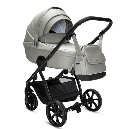 Noordi Fjordi V2 Leather - 2in1 Pushchair with ThermoCot™ Carrycot- Sleet