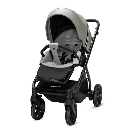 Noordi Fjordi V2 Leather - 2in1 Pushchair with ThermoCot™ Carrycot- Sleet