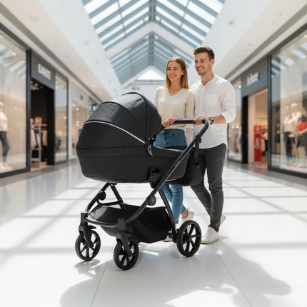 Noordi Fjordi V2 – 2in1 Pushchair with ThermoCot™ Carrycot, Voyager Black