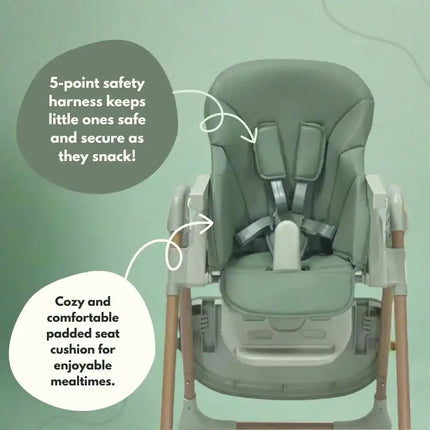 Flare Foldable High Chair - Green
