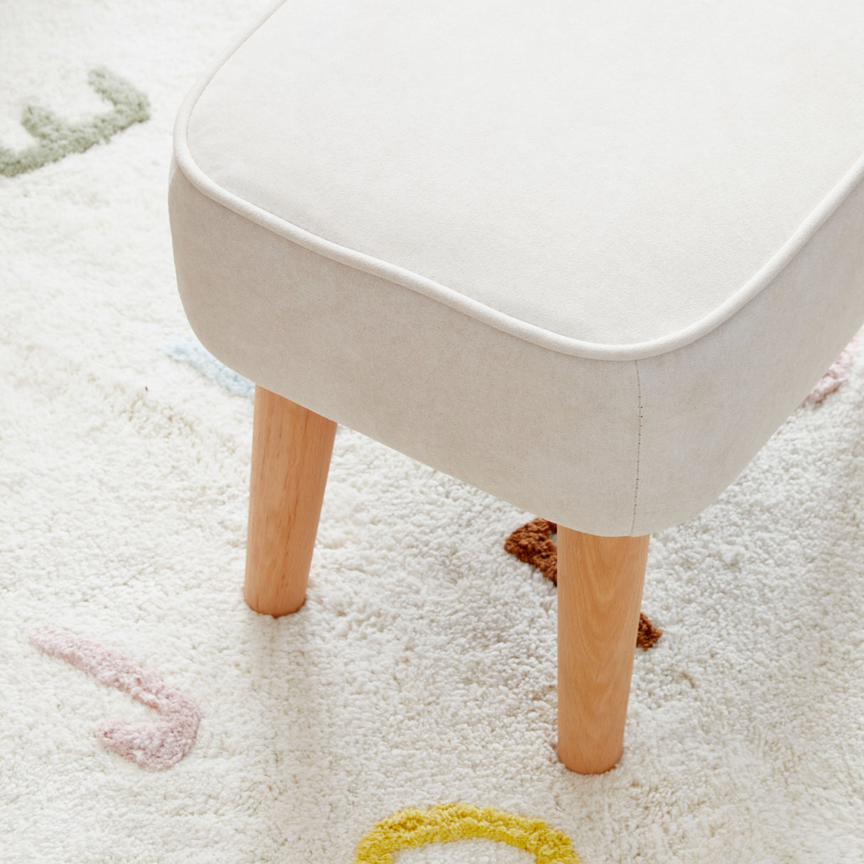 Freya Nursing Chair with Stool - Cream