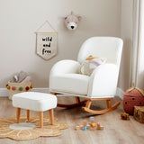 Freya Nursing Chair with Stool - Bouclé