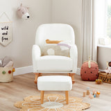 Freya Nursing Chair with Stool - Bouclé