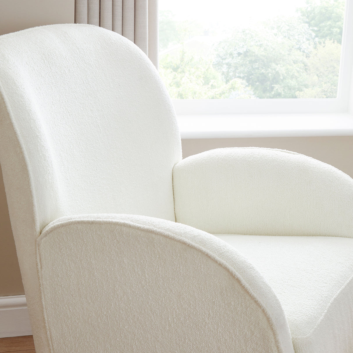 Freya Nursing Chair with Stool - Bouclé