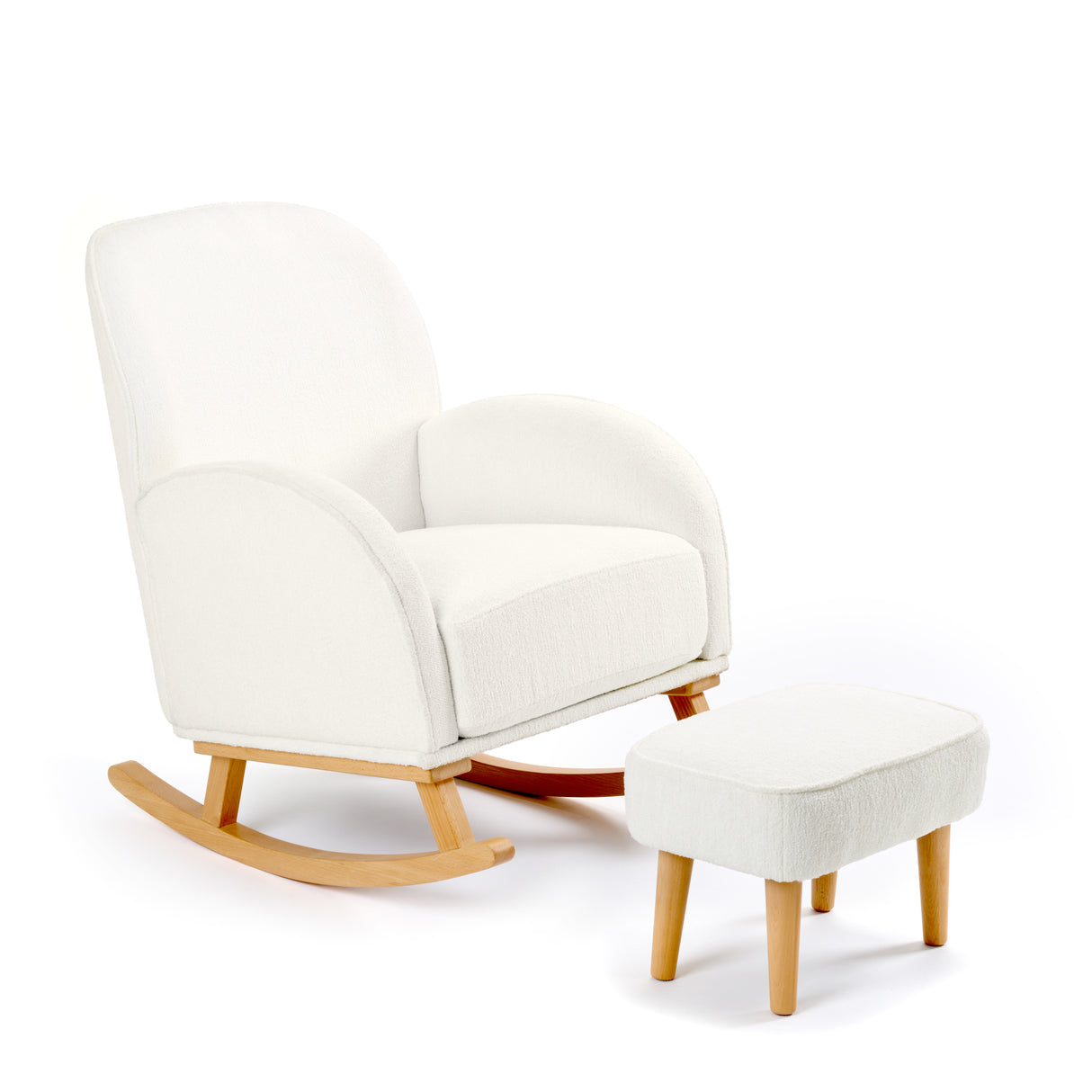 Freya Nursing Chair with Stool - Bouclé