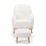 Freya Nursing Chair with Stool - Bouclé