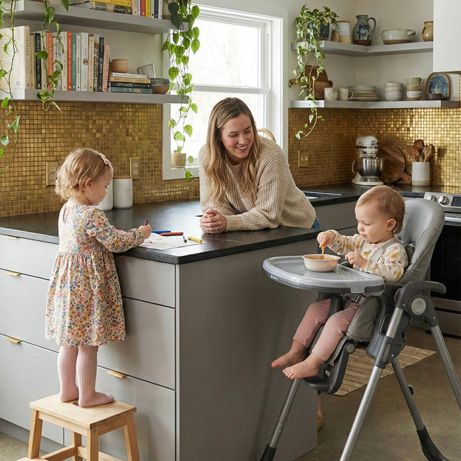 Flare Foldable High Chair - Grey