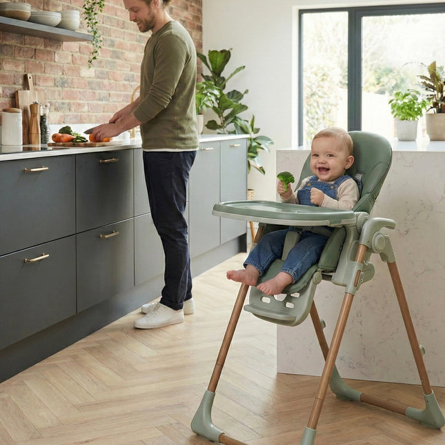 Flare Foldable High Chair - Green