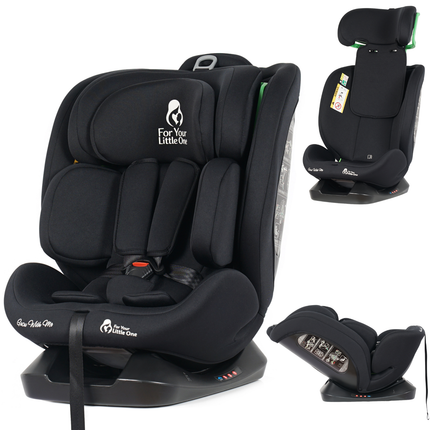 For Your Little One GrowWithMe 0/1/2/3 i-Size Car Seat - Midnight Black (Birth-12 Years)