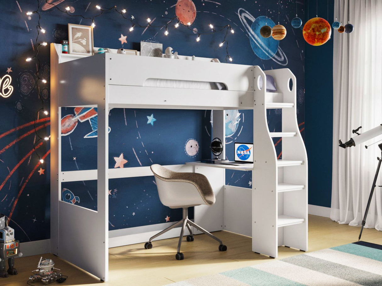 Cosmic High Sleeper Frame - White