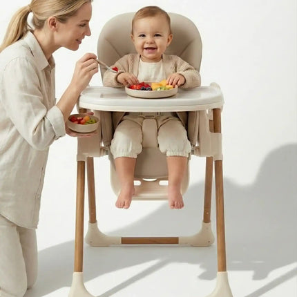 Flare Foldable High Chair - Beige