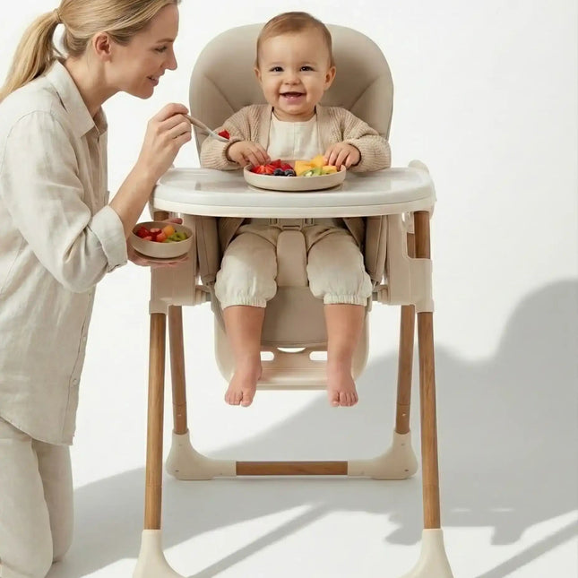 Flare Foldable High Chair - Beige
