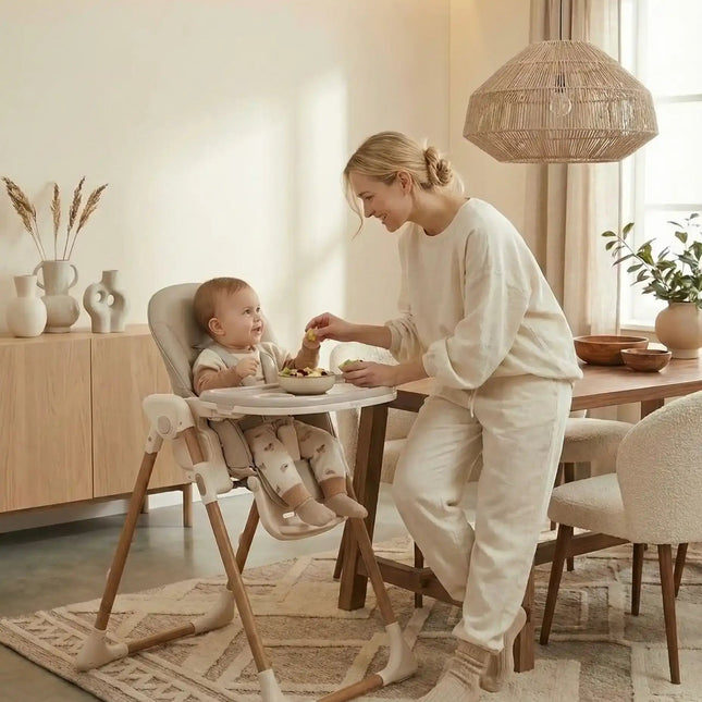 Flare Foldable High Chair - Beige