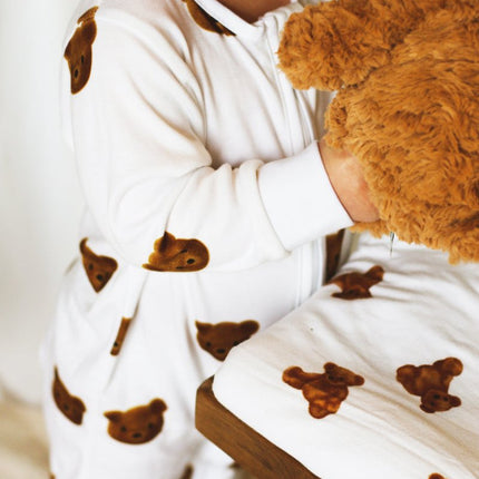Dreamy Bear Bamboo & Organic Cotton Zip Sleepsuit One Piece