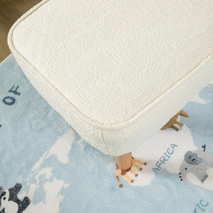 Ida Nursing Chair with Stool - Boucle