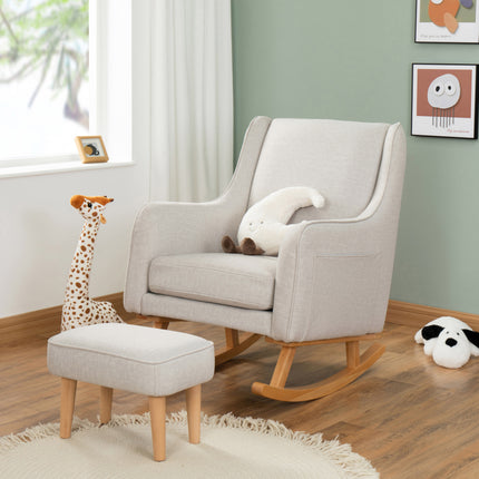 Ida Nursing Chair with Stool - Cashmere