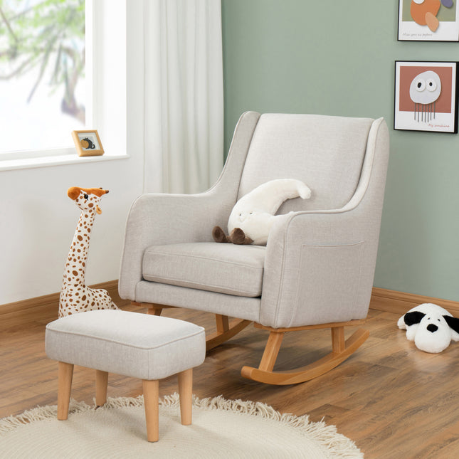 Ida Nursing Chair with Stool - Cashmere