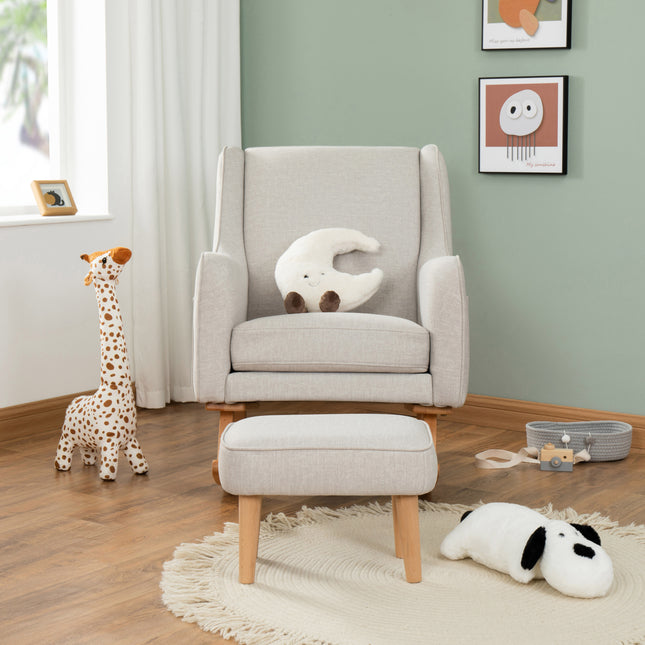 Ida Nursing Chair with Stool - Cashmere