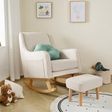 Ida Nursing Chair with Stool - Ivory